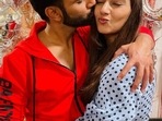 Rahul Vaidya with his fiancee Disha Parmar. Rahul Vaidya with his fiancee Disha Parmar.