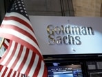 A view of the Goldman Sachs stall on the floor of the New York Stock Exchange.