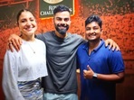 Anushka Sharma and Virat Kohli with Gabriel Ben. Anushka Sharma and Virat Kohli with Gabriel Ben.