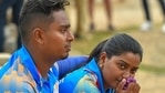 Indian archers Deepika Kumari and Atanu Das.(PTI)