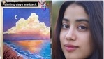 Janhvi Kapoor shared a picture of her painting on Instagram. Janhvi Kapoor shared a picture of her painting on Instagram.