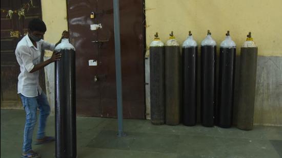 The state has also banned the use of liquid oxygen for non-medical purposes. (Representative image) (HT PHOTO) The state has also banned the use of liquid oxygen for non-medical purposes. (Representative image) (HT PHOTO)