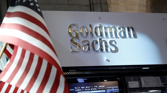 A view of the Goldman Sachs stall on the floor of the New York Stock Exchange. (Reuters)