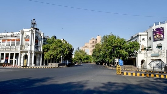 Connaught Place area in New Delhi.(PTI) Connaught Place area in New Delhi.(PTI)