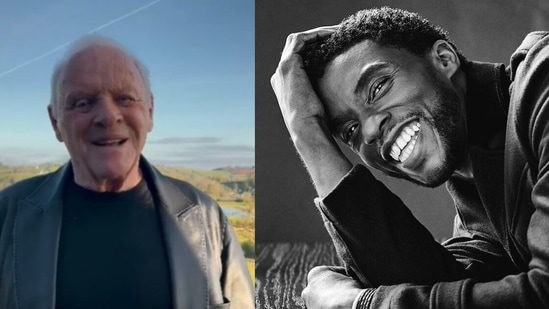 Anthony Hopkins pays a tribute to Chadwick Boseman while accepting his Oscars for Best Actor at the 93rd Academy Awards. 