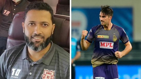 Wasim Jaffer and Pat Cummins. (Twitter/IPL)