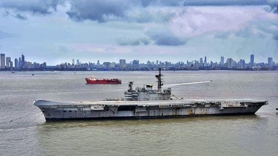 Mumbai: INS Viraat on its way to Alang in Gujarat, where it will be dismantled and sold as scrap, in Mumbai, Saturday, Sept. 19, 2020. The naval ship has served the Indian Navy for 30 years before being decommissioned three years ago. (PTI Photo)(PTI19-09-2020_000173B) (PTI) Mumbai: INS Viraat on its way to Alang in Gujarat, where it will be dismantled and sold as scrap, in Mumbai, Saturday, Sept. 19, 2020. The naval ship has served the Indian Navy for 30 years before being decommissioned three years ago. (PTI Photo)(PTI19-09-2020_000173B) (PTI)