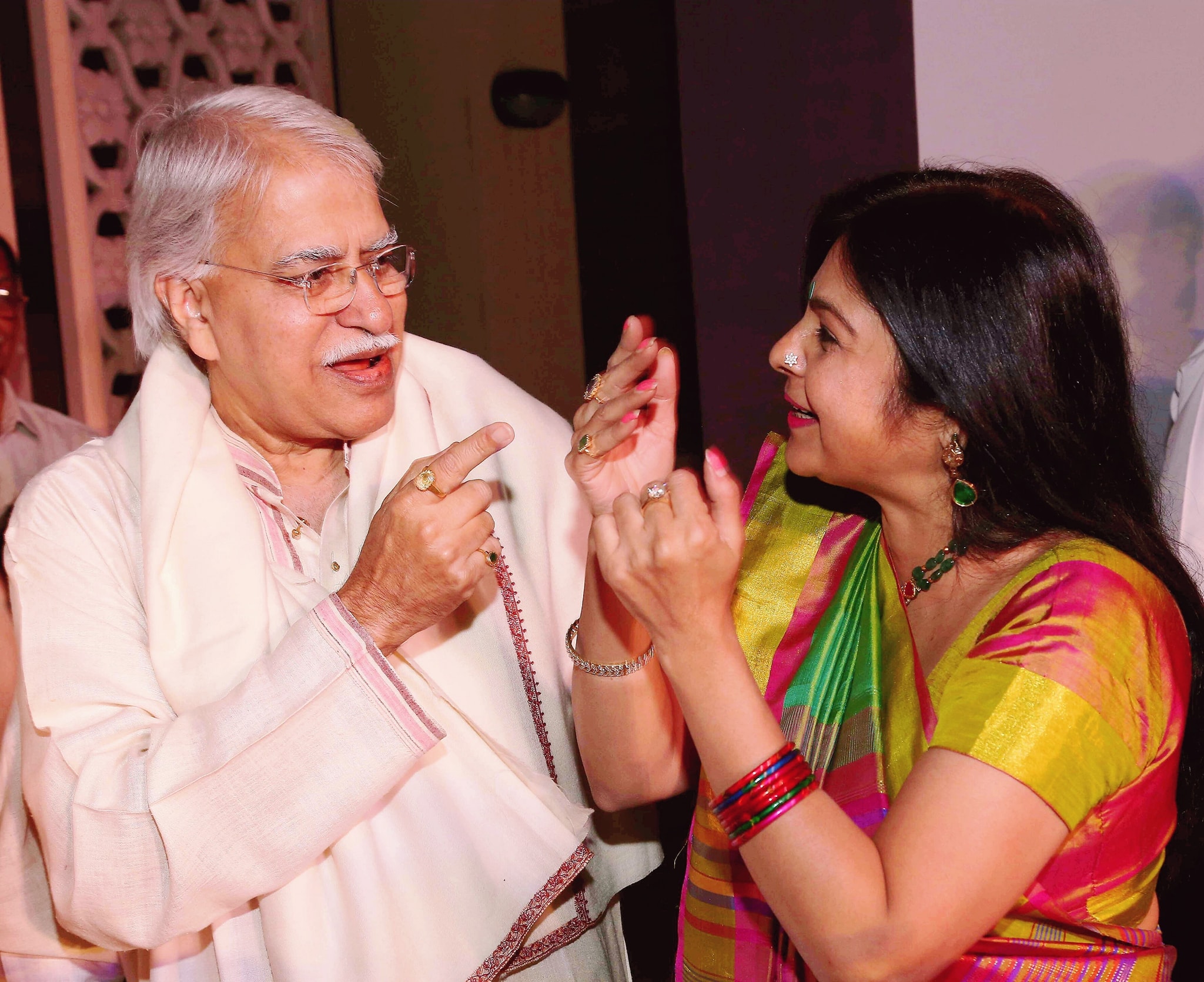 Malini Awasthi (right) with Pt Rajan Mishra. Malini Awasthi (right) with Pt Rajan Mishra.