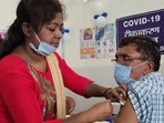 An elderly person being administered the Covid-19 vaccine in Jharkhand. (File Photo / HT) An elderly person being administered the Covid-19 vaccine in Jharkhand. (File Photo / HT)