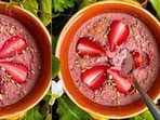 Recipe: Enjoy a cake taste and texture with Pink strawberry baked oats