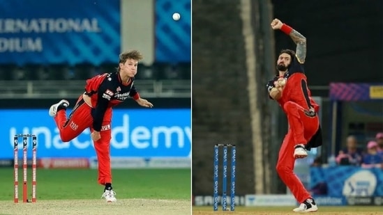 RCB bowlers Adam Zampa (L), and Kane Richardson (R)(HT Collage)