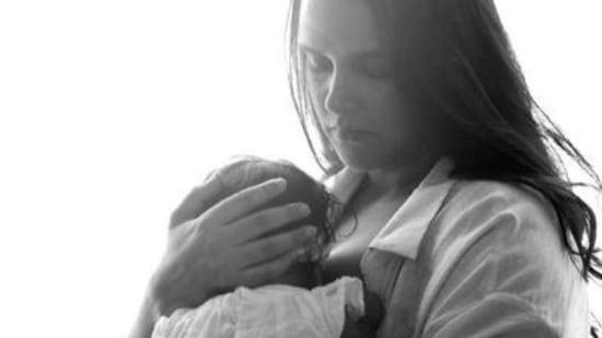 Neha Dhupia with daughter Mehr.