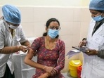 Madhya Pradesh has vaccinated 80,10,424 beneficiaries against the Covid-19 disease till now, according to the Union health ministry. (PTI file photo) Madhya Pradesh has vaccinated 80,10,424 beneficiaries against the Covid-19 disease till now, according to the Union health ministry. (PTI file photo)