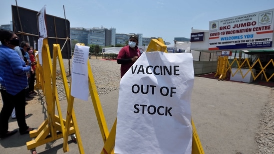 The Covid Center in BKC has been closed due to shortage of covid-19 vaccine in Mumbai.(Satish Bate/HT File Photo)