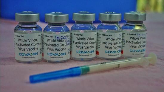 Covaxin vaccine at Thane Civil Hospital, in Thane, Mumbai, on April 20. (HT file photo)