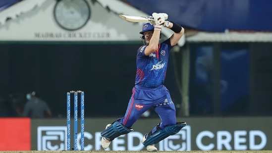 Steve Smith of Delhi Capitals plays a shot during during during match 20 of the Vivo Indian Premier League 2021 between the Sunrisers Hyderabad and Delhi Capitals at the M. A. Chidambaram Stadium in Chennai, Sunday on 25,April 2021. (PTI) Steve Smith of Delhi Capitals plays a shot during during during match 20 of the Vivo Indian Premier League 2021 between the Sunrisers Hyderabad and Delhi Capitals at the M. A. Chidambaram Stadium in Chennai, Sunday on 25,April 2021. (PTI)