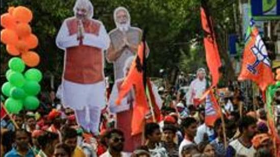 In 2019, the BJP was ahead of the ruling party in Dubrajpur, Suri, Sainthia, Rampurhat and Mayureswar. The organisations of the BJP, Rashtriya Swayamsevak Sangh and Visva Hindu Parishad have grown exponentially in these regions, voters said. (AP PHOTO.) In 2019, the BJP was ahead of the ruling party in Dubrajpur, Suri, Sainthia, Rampurhat and Mayureswar. The organisations of the BJP, Rashtriya Swayamsevak Sangh and Visva Hindu Parishad have grown exponentially in these regions, voters said. (AP PHOTO.)