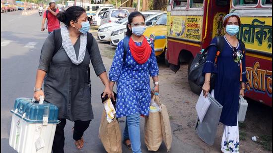 There will be elections in six seats in Malda, 11 each in Murshidabad and Birbhum and seven in the state capital. Fresh polling will also be held at booth No 126 in the Sitalkuchi constituency of Cooch Behar district. (ANI PHOTO.) There will be elections in six seats in Malda, 11 each in Murshidabad and Birbhum and seven in the state capital. Fresh polling will also be held at booth No 126 in the Sitalkuchi constituency of Cooch Behar district. (ANI PHOTO.)