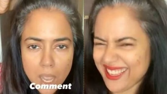 Sameera Reddy is proud of her grey hair.