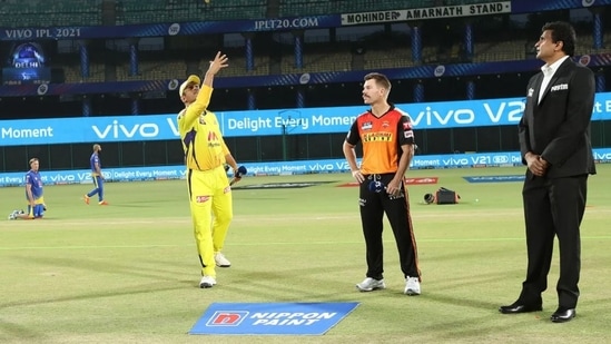 SRH won the toss and opted to bat against CSK in the IPL 2021 match no. 23 in Delhi(IPL)