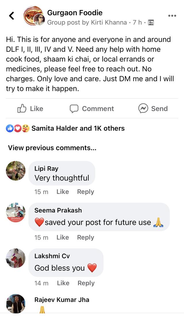 An act of kindness by Kirti Khanna, a corporate professional based in Gurugram. An act of kindness by Kirti Khanna, a corporate professional based in Gurugram.