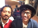 Irrfan Khan with son Babil. Irrfan Khan with son Babil.