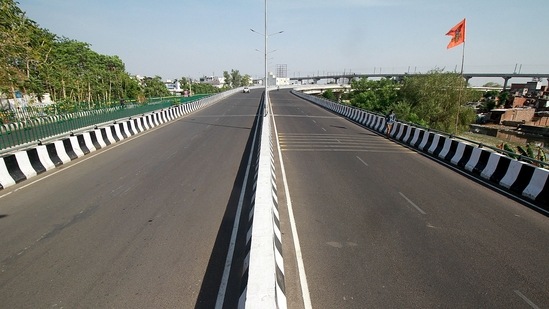 According to the new orders, the curfew will now begin from 8pm on April 30 and would be in effect till 7am on May 4. In picture - A deserted view of Nishat Ganj road during the weekend lockdown, in Lucknow. (ANI) According to the new orders, the curfew will now begin from 8pm on April 30 and would be in effect till 7am on May 4. In picture - A deserted view of Nishat Ganj road during the weekend lockdown, in Lucknow. (ANI)