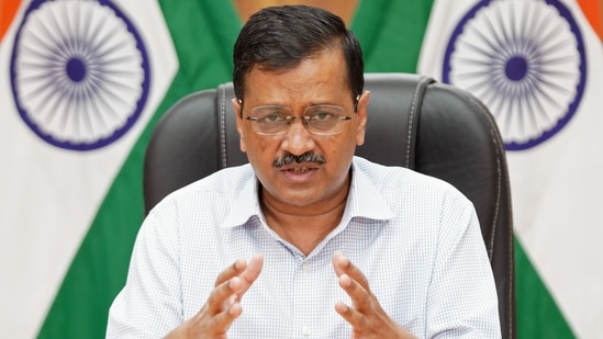 CM Arvind Kejriwal speaks to media on the Covid-19 situation, in New Delhi on Tuesday. (ANI Photo)