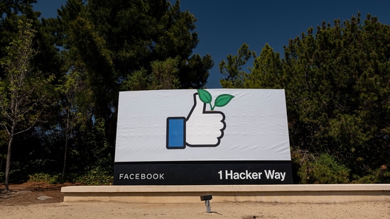 Signage in front of the Facebook Inc. headquarters in Menlo Park, California, US. (Bloomberg) Signage in front of the Facebook Inc. headquarters in Menlo Park, California, US. (Bloomberg)