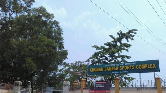 Imphal’s Khuman lampak sports complex, one of the advanced in India, has been closed for sporting activities due to the Covid pandemic (HT Photo/Sobhapati Samom)