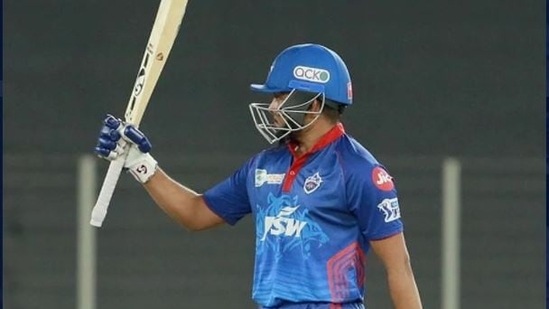In pursuit of 155-run target, Prithvi Shaw slammed an 18-ball fifty against KKR in the IPL 2021 match no. 25 in Ahmedabad(IPL)