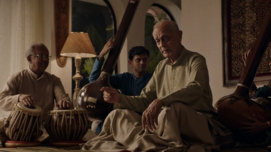 The Disciple movie review: Aditya Modak as Sharad Nerulkar, and Arun Dravid, as Guruji, in a still from Chaitanya Tamhane's new film.