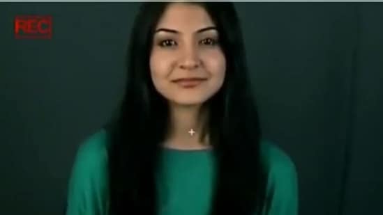 Anushka Sharma in a shot from her audition for 3 Idiots.