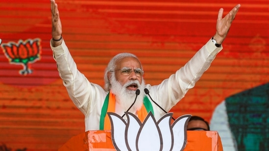 Prime Minister Narendra Modi during a public rally ahead of West Bengal state elections.(AP File Photo) Prime Minister Narendra Modi during a public rally ahead of West Bengal state elections.(AP File Photo)