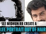See Midhun RR create a Stan Lee portrait out of hair