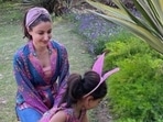 Inaaya with her mother Soha Ali Khan on Easter. Inaaya with her mother Soha Ali Khan on Easter.