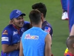 Shivam Mavi and Prithvi Shaw interact after the matc. Shivam Mavi and Prithvi Shaw interact after the matc.