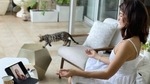 Jacqueline Fernandez in her Mumbai home. Jacqueline Fernandez in her Mumbai home.