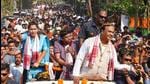 BJP leader Himanta Biswa Sarma during an election campaign rally in Nagaon district of Assam on March 22. (File photo) BJP leader Himanta Biswa Sarma during an election campaign rally in Nagaon district of Assam on March 22. (File photo)