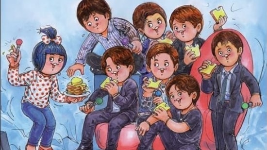 Amul has dedicated a topical to BTS.
