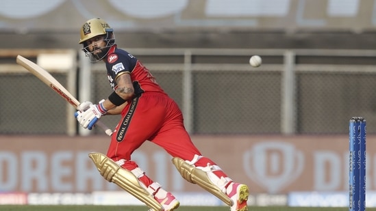 Virat Kohli Captain of Royal Challengers Bangalore plays a shot.(PTI) Virat Kohli Captain of Royal Challengers Bangalore plays a shot.(PTI)