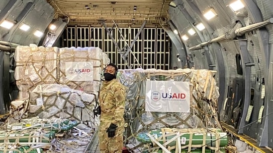 Covid-19 relief material from US arrived in India on Friday. (@USAndIndia/Twitter Photo )