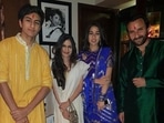 Saba Ali Khan shared this unseen picture with Saif Ali Khan, Sara Ali Khan and Ibrahim Ali Khan, taken on Diwali 2016.