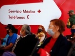 Elderly people wait in an observation room after receiving the AstraZeneca coronavirus disease (COVID-19) vaccine, during a mass vaccination program in Ciudad Juarez, Mexico. (REUTERS) Elderly people wait in an observation room after receiving the AstraZeneca coronavirus disease (COVID-19) vaccine, during a mass vaccination program in Ciudad Juarez, Mexico. (REUTERS)