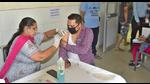 In all, 13, 085 eligible residents got jabbed on Saturday while 53,4,027 residents have been vaccinated in the district till now. (Gurpreet Singh/HT) In all, 13, 085 eligible residents got jabbed on Saturday while 53,4,027 residents have been vaccinated in the district till now. (Gurpreet Singh/HT)
