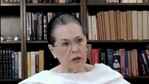 Congress interim President Sonia Gandhi speaks via video conferencing, in New Delhi. (PTI Photo) Congress interim President Sonia Gandhi speaks via video conferencing, in New Delhi. (PTI Photo)