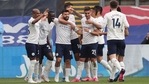 Manchester City players celebrate. (Man City/Twitter) Manchester City players celebrate. (Man City/Twitter)