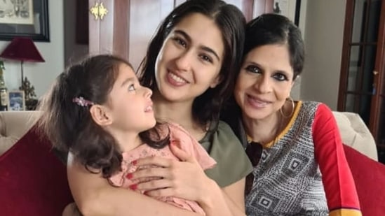 Saba Ali Khan shared a picture with her nieces, Sara Ali Khan and Inaaya Naumi Kemmu, calling them 'my girls'. Saba Ali Khan shared a picture with her nieces, Sara Ali Khan and Inaaya Naumi Kemmu, calling them 'my girls'.