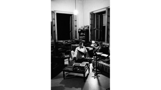 Satyajit Ray at work in his study. Ray was also a prolific writer, making the famous sleuth Feluda and scientist Professor Shonku, am important part of popular Bengali literature.( Image courtesy: DAG)