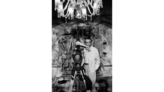 Satyajit Ray photographed by Nemai Ghosh on the sets of Ganashatru. “For close to 25 years, Nemai Ghosh has been assiduously photographing me in action and repose — a sort of (James) Boswell working with a camera rather than a pen,” Ray had written of Ghosh.(Image courtesy: DAG)